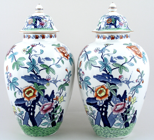 Covered Vases pair c1920
